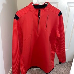 Under Armour Coldgear Golf Pullover Red 1/4 Zip